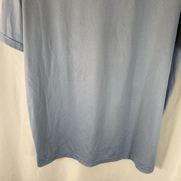 ADIDAS Golf Polo Men's Medium Blue Polka Dot Short Sleeve Soft Collared - Picture 8 of 8